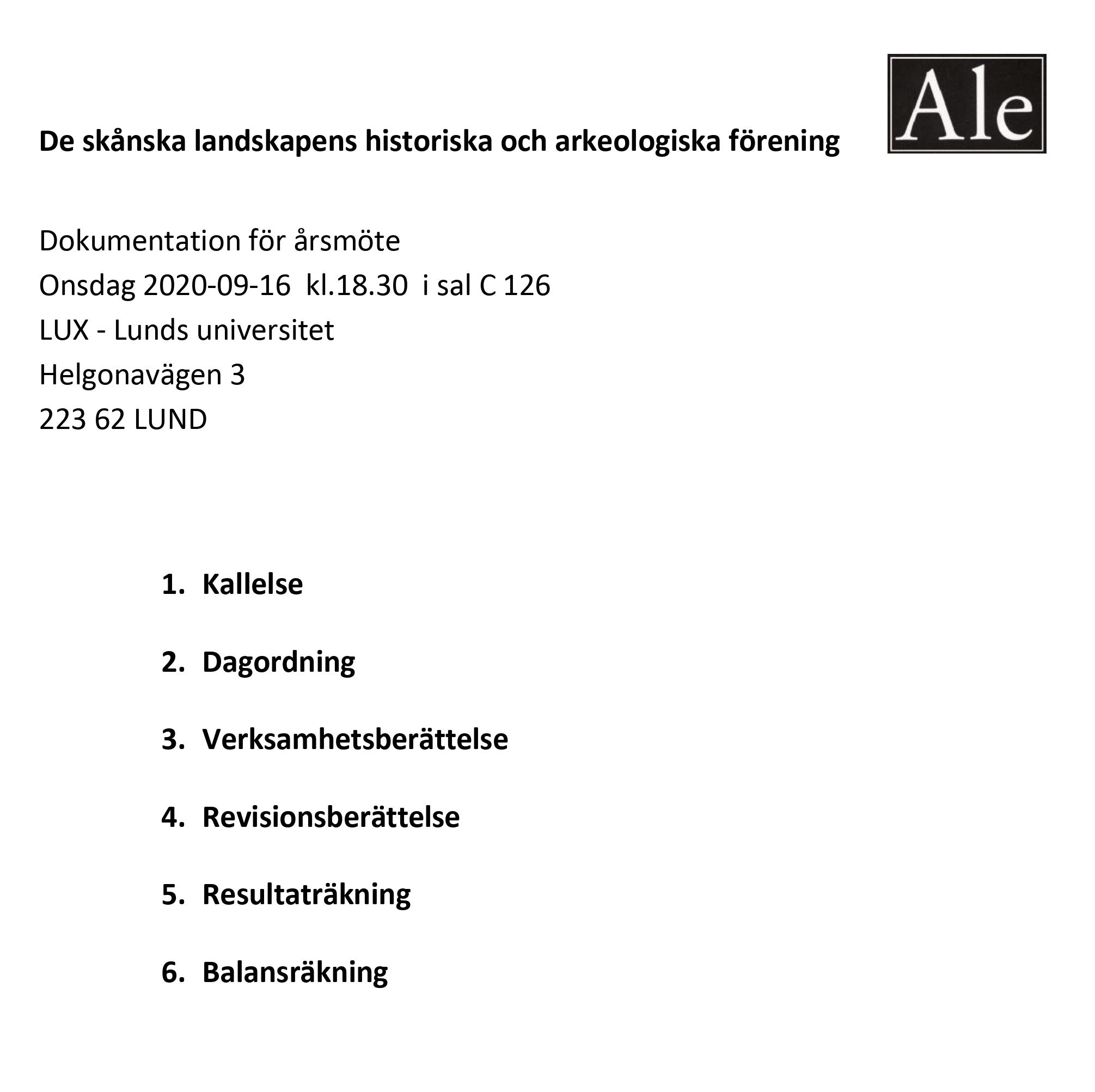 �rsm�te 2020-09-16 - Kallelse